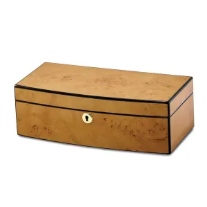 Burlwood Veneer High Gloss Tray Jewelry Box