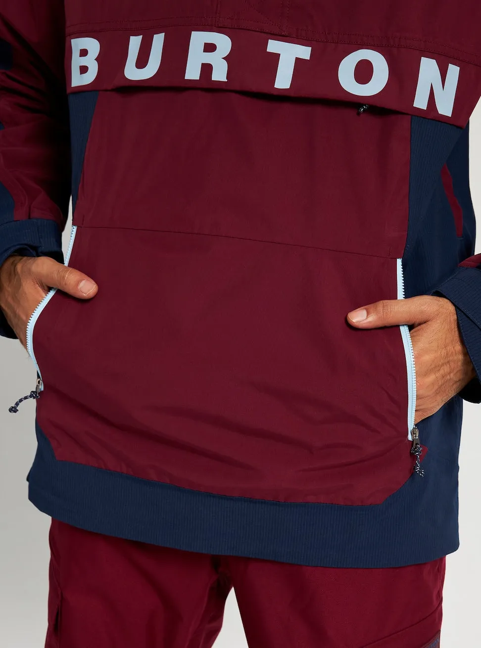 Burton Frostner Mens Anorak Jacket Mulled Berry / Dress Blue