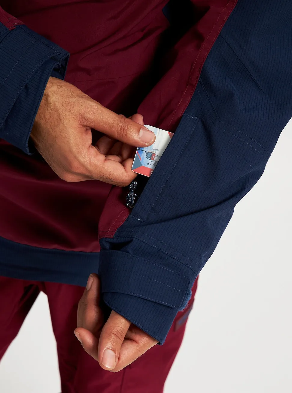 Burton Frostner Mens Anorak Jacket Mulled Berry / Dress Blue