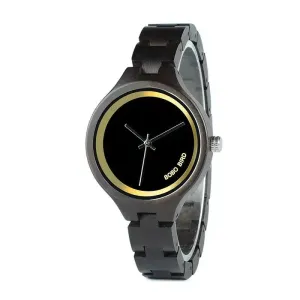 Business Casual Wooden Watches for Men, Quartz Movement, Butterfly Buckle