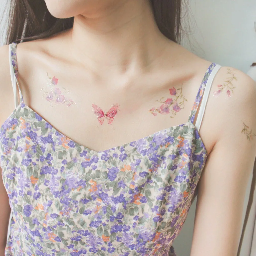 Butterflies In The Garden Temporary Tattoos