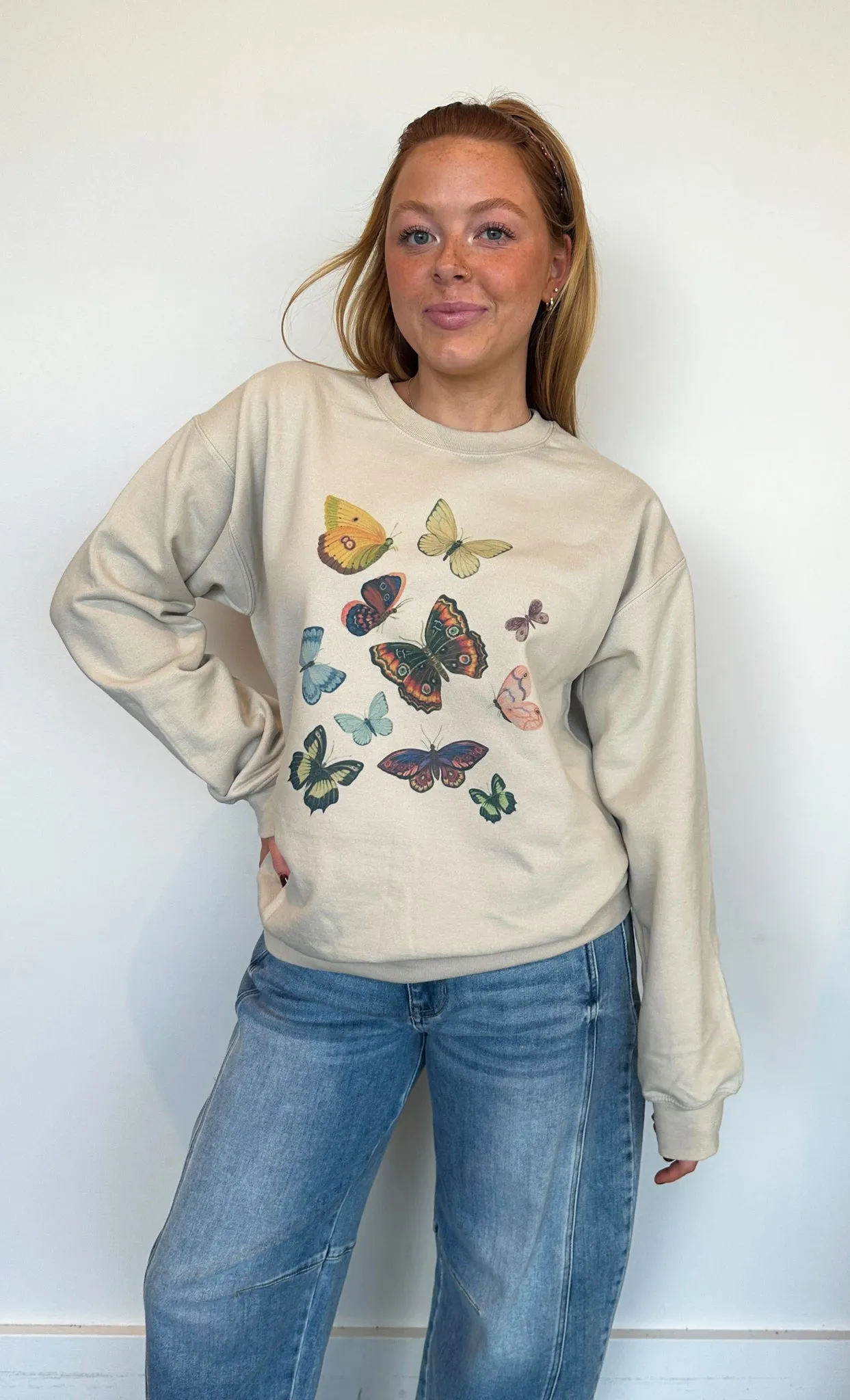 Butterfly Garden Graphic Sweatshirt