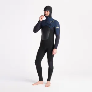 C-Skins NuWave Men ReWired 5/4 Hooded Steamer Black Bluestone