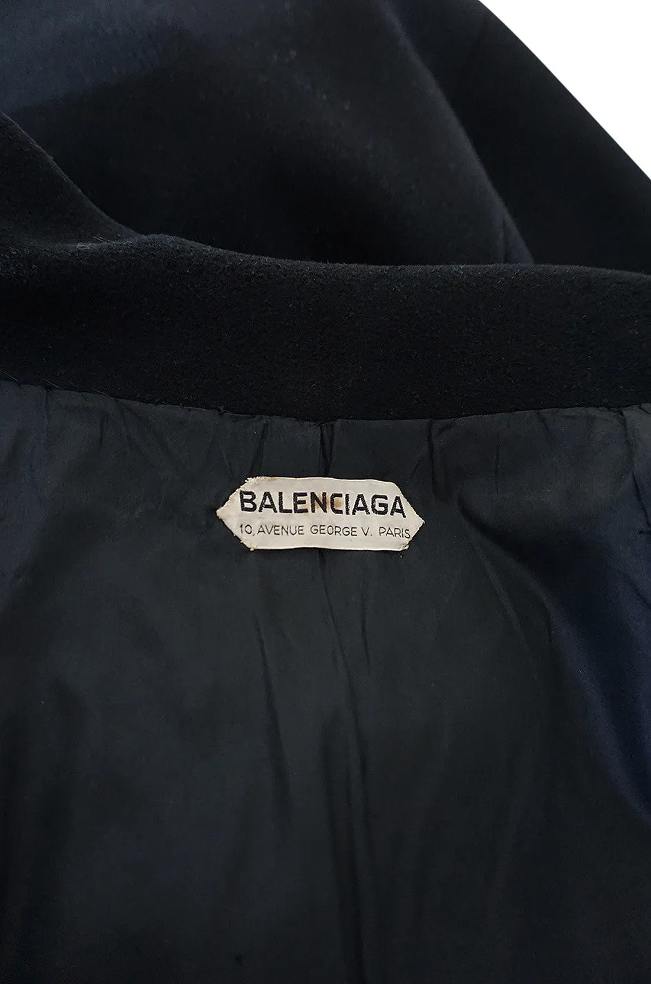 c1962-63 Cristobal Balenciaga Haute Couture Cashmere Coat