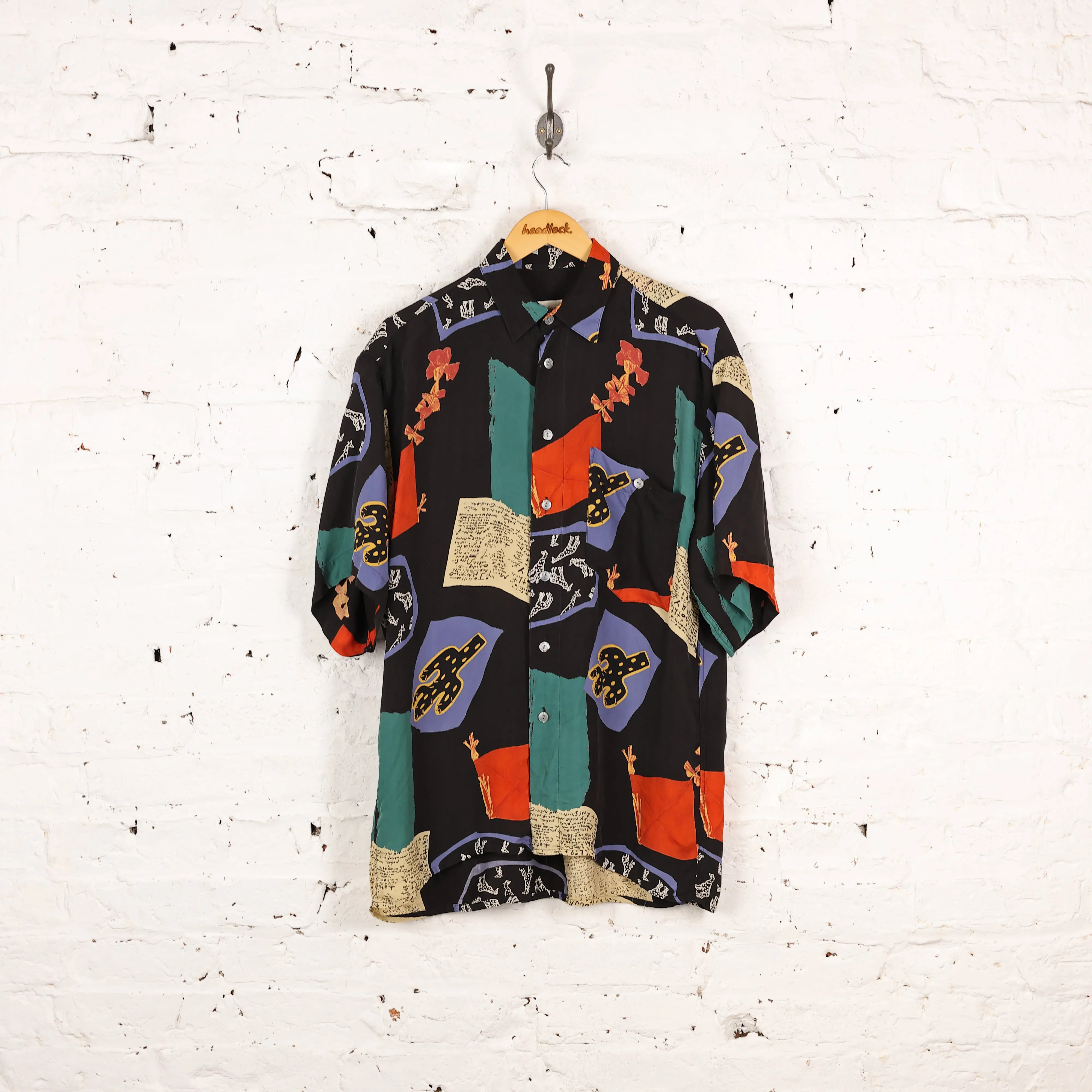 Cactus Pattern Shirt - Black - L