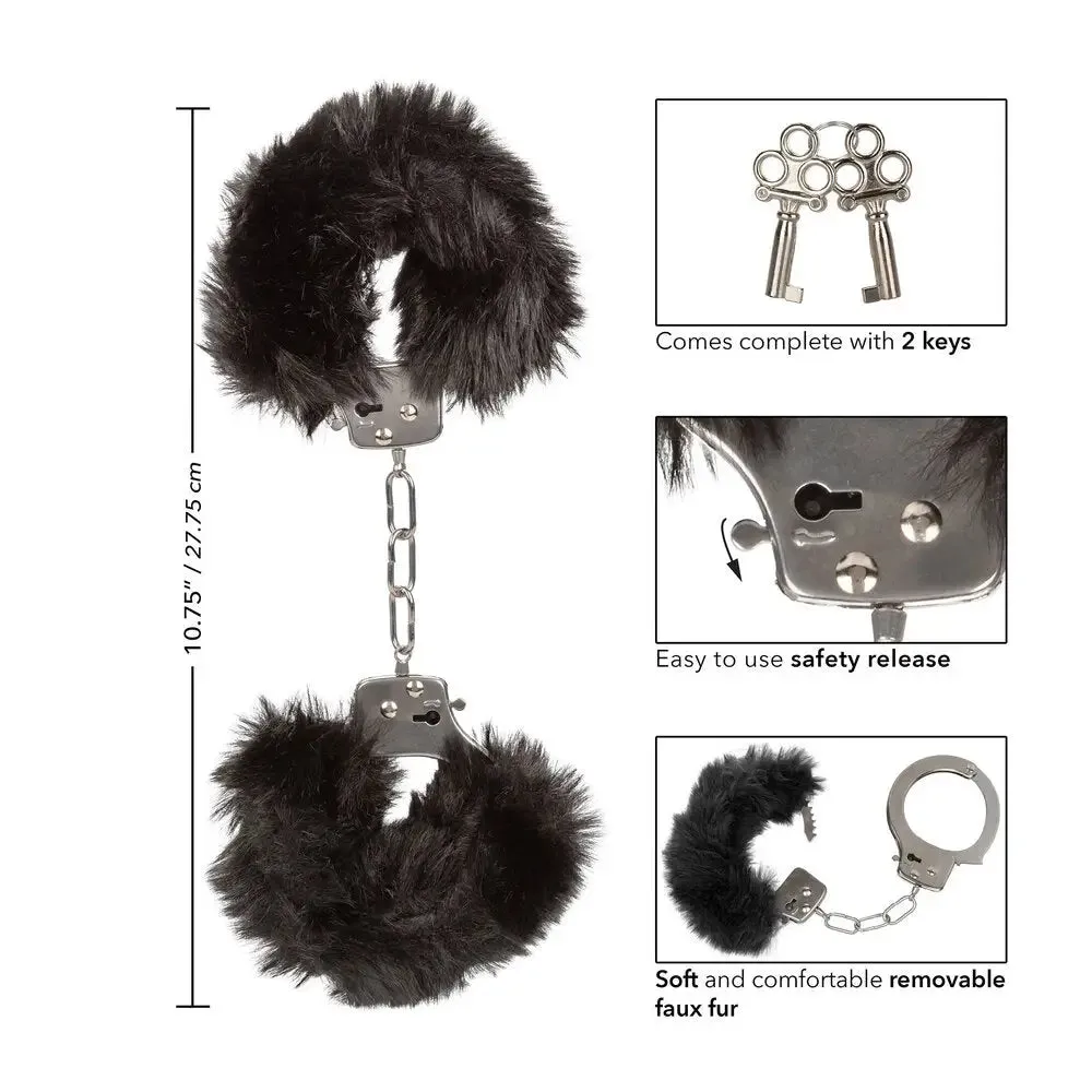 California Exotic Ultra Fluffy Furry Metal Cuffs with 2 Keys