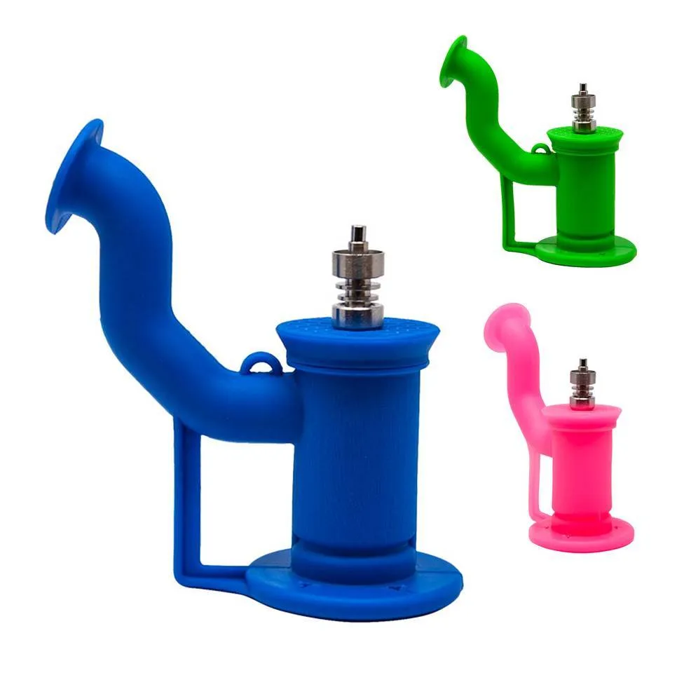 Cannatonik Silicone Mini Dab Rig w/ Titanium Nail