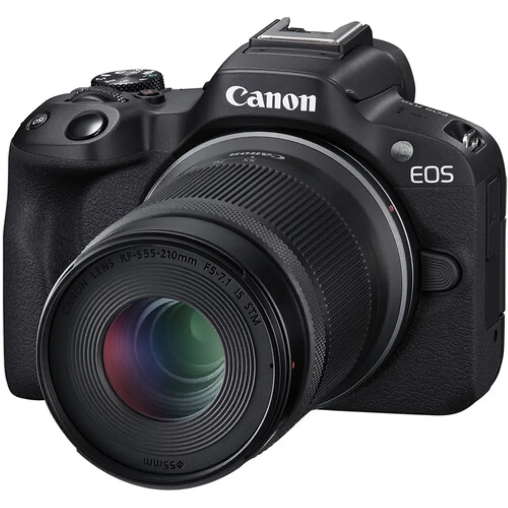 Canon EOS R50 Mirrorless Camera with 18-45mm and 55-210mm Lenses | Black