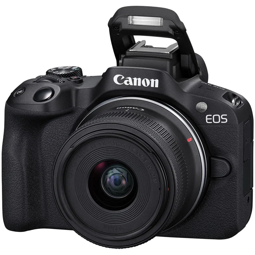 Canon EOS R50 Mirrorless Camera with 18-45mm and 55-210mm Lenses | Black