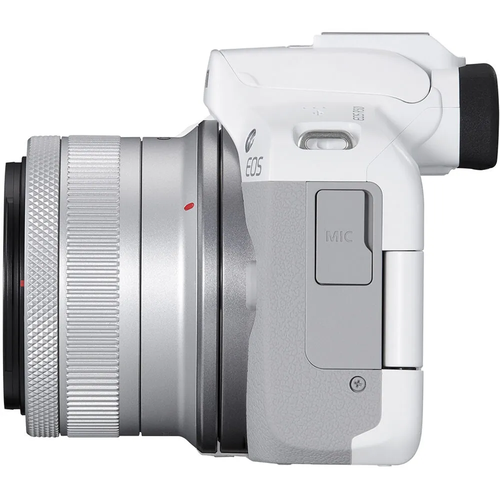 Canon EOS R50 Mirrorless Camera with 18-45mm Lens | White