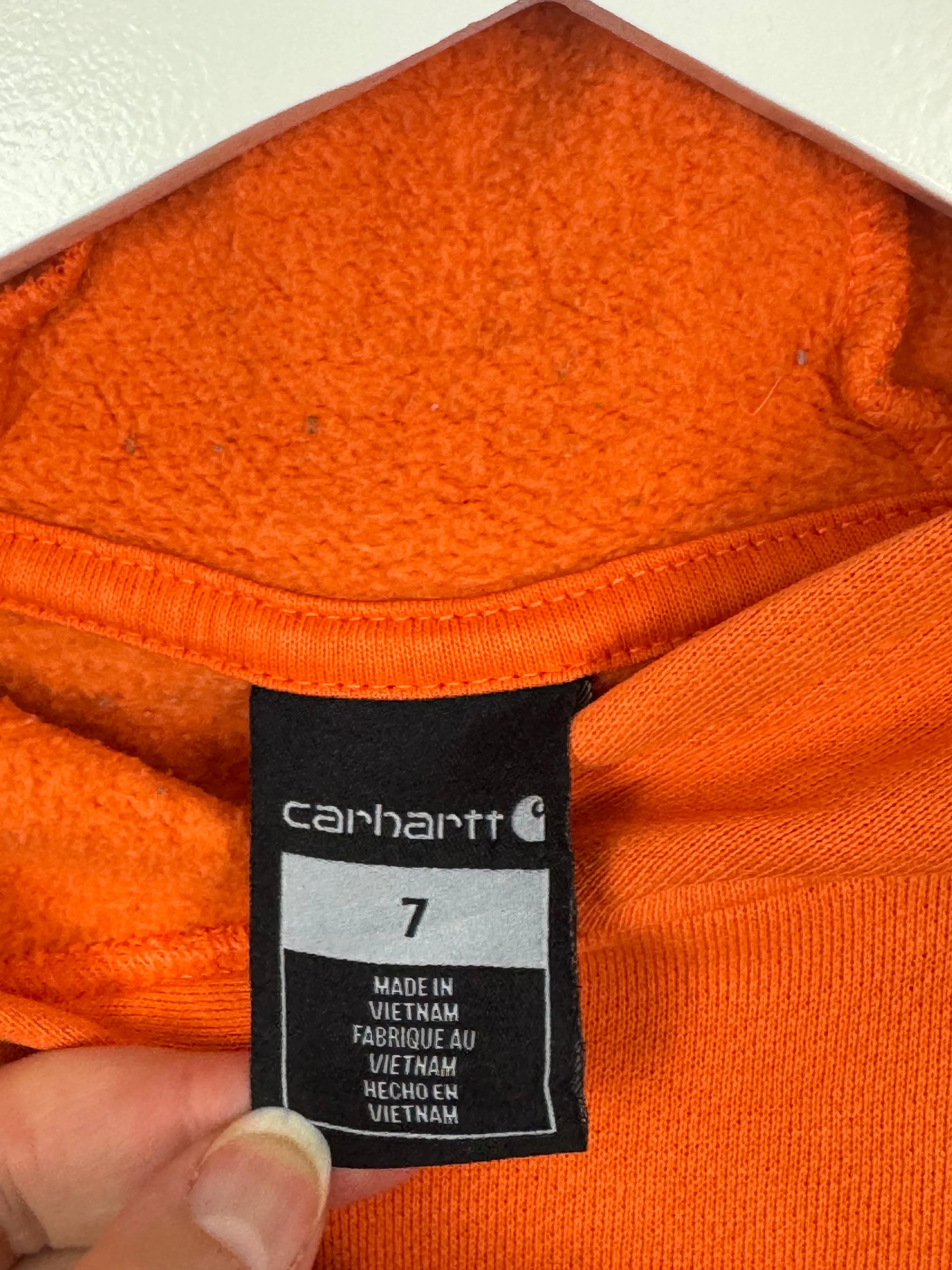 Carhartt Orange Hoodie 7y