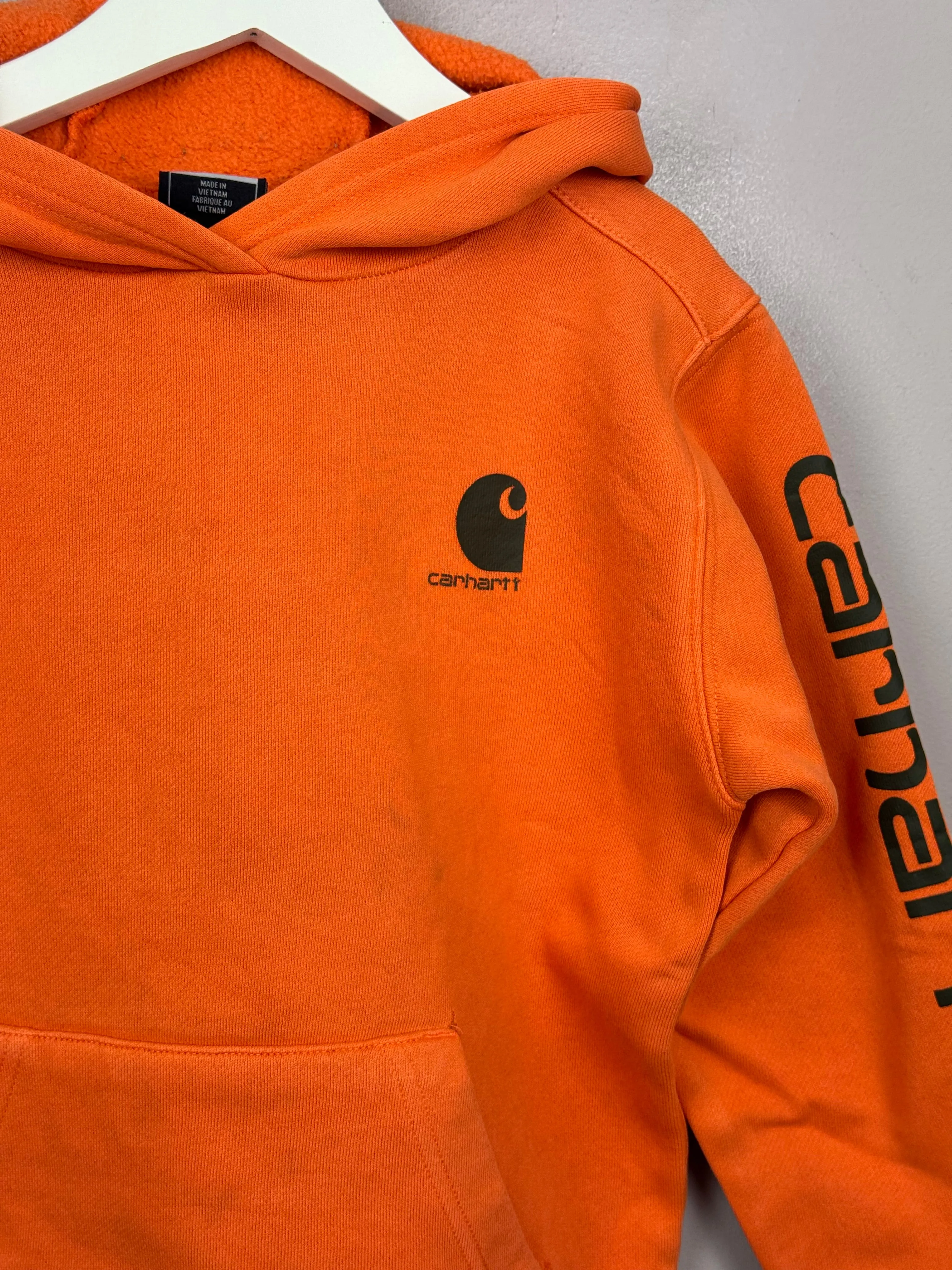 Carhartt Orange Hoodie 7y