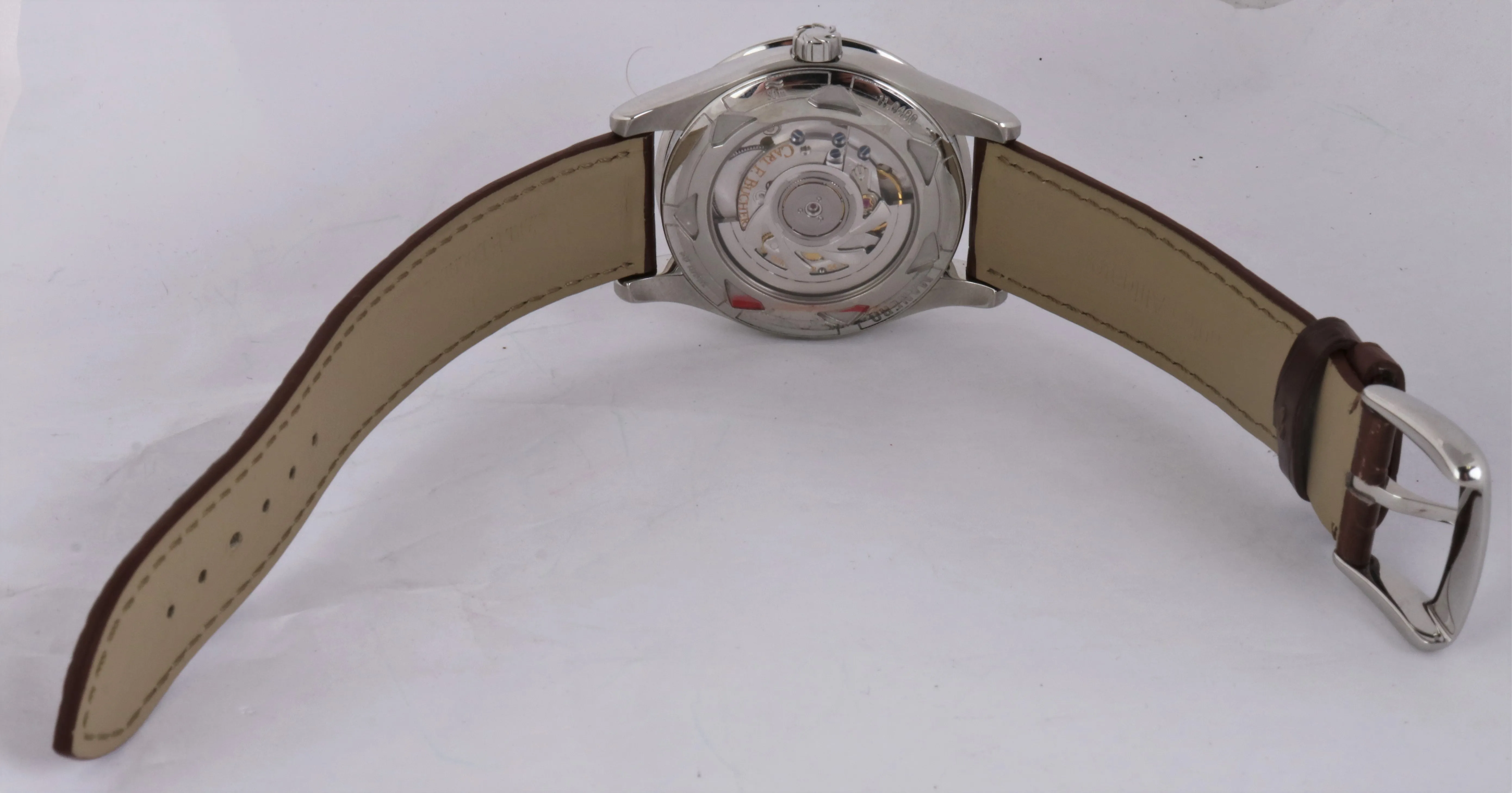 Carl F. Bucherer Diamond Manero Retrograde 10901.08 Stainless Brown Strap 40mm