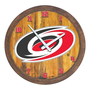 Carolina Hurricanes: "Faux" Barrel Top Wall Clock