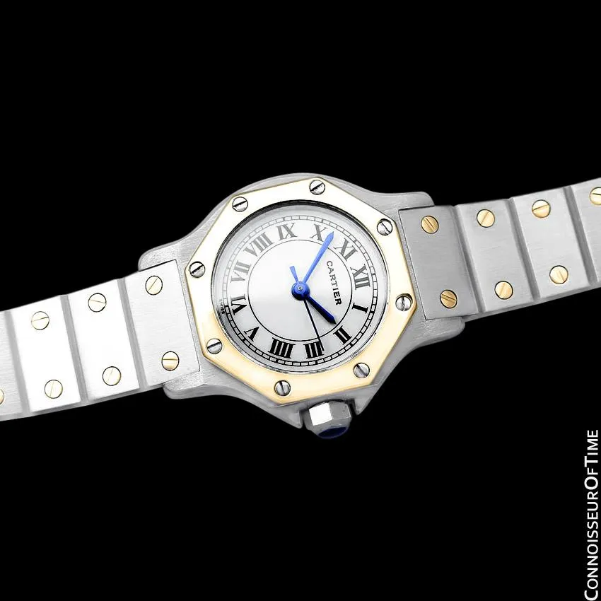 Cartier Santos Octagon Ladies Watch, Automatic - Stainless Steel & 18K Gold