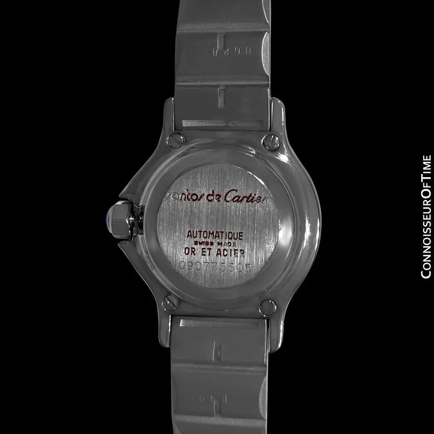 Cartier Santos Octagon Ladies Watch, Automatic - Stainless Steel & 18K Gold