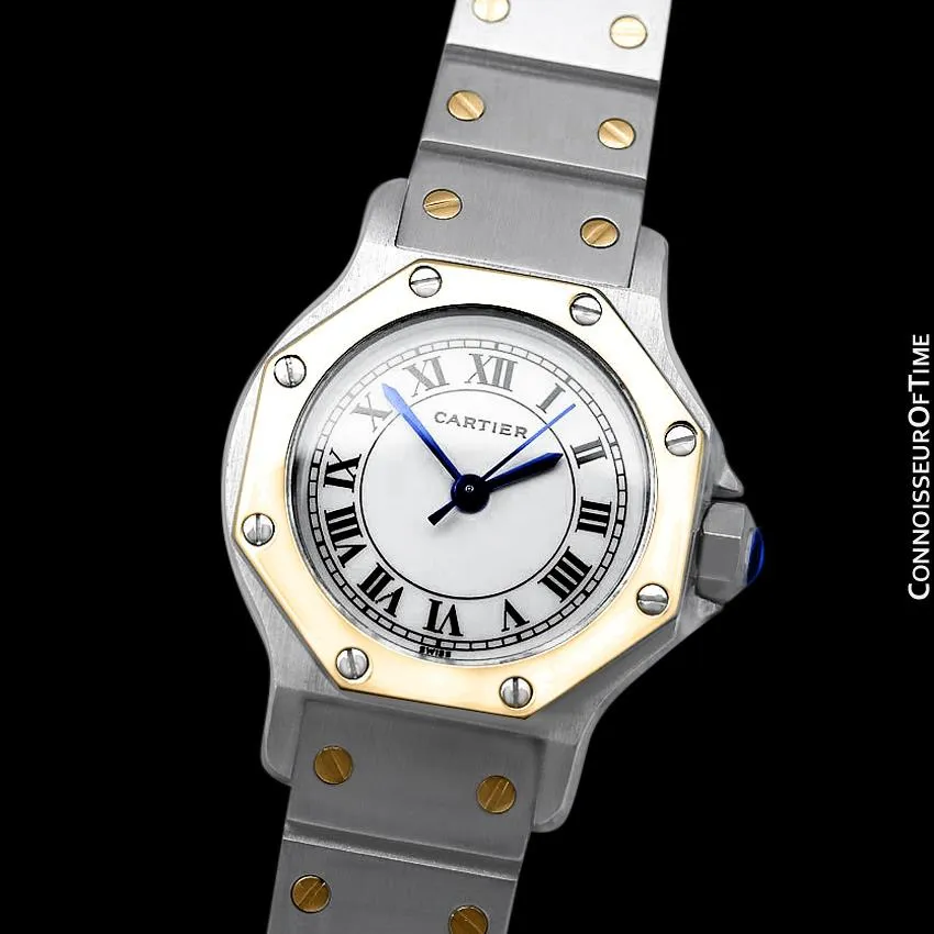 Cartier Santos Octagon Ladies Watch, Automatic - Stainless Steel & 18K Gold