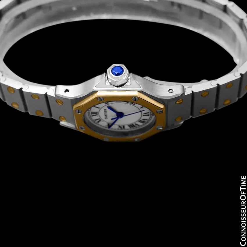 Cartier Santos Octagon Ladies Watch, Automatic - Stainless Steel & 18K Gold