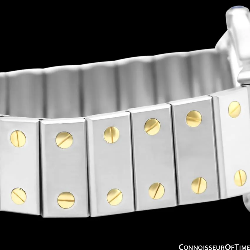 Cartier Santos Octagon Mens Midsize Unisex Quartz Watch - Stainless Steel & 18K Gold