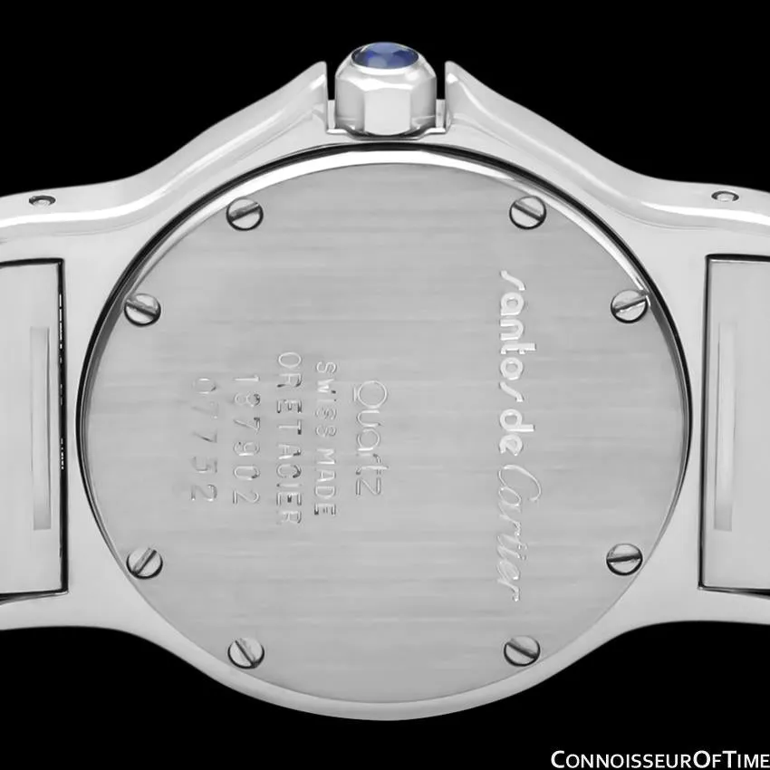 Cartier Santos Octagon Mens Midsize Unisex Quartz Watch - Stainless Steel & 18K Gold