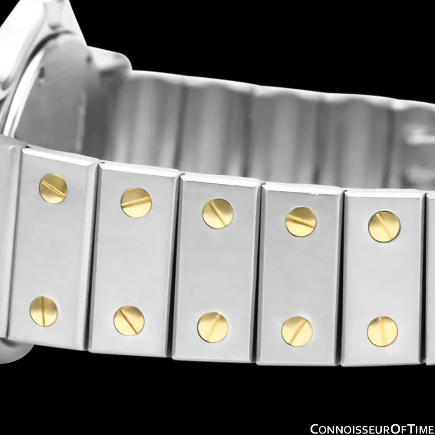 Cartier Santos Octagon Mens Midsize Unisex Quartz Watch - Stainless Steel & 18K Gold