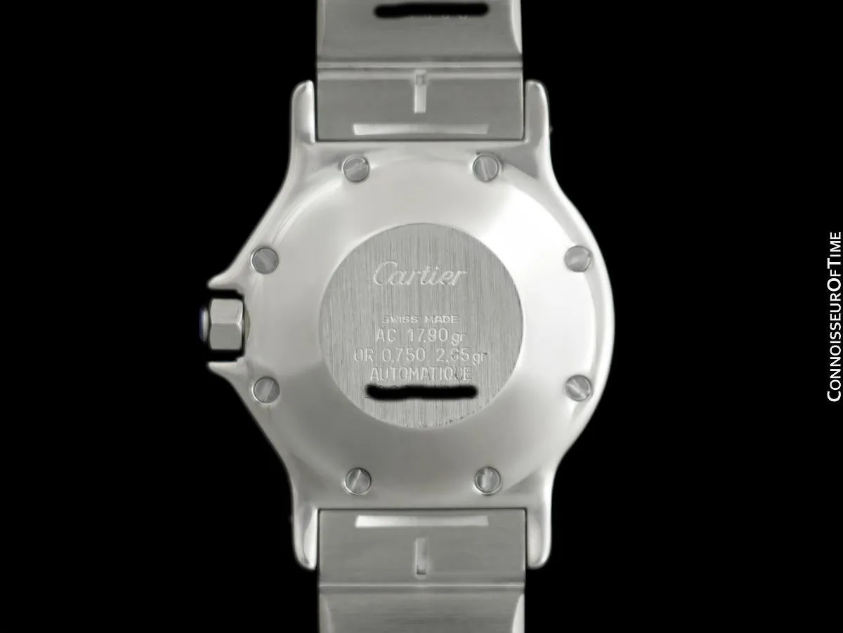 Cartier Santos Octagon Mens Unisex Watch, Automatic - Stainless Steel & 18K Gold