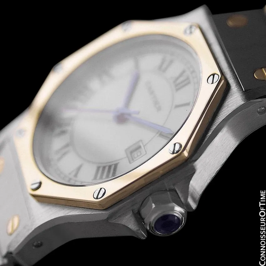 Cartier Santos Octagon Mens Unisex Watch, Automatic - Stainless Steel & 18K Gold