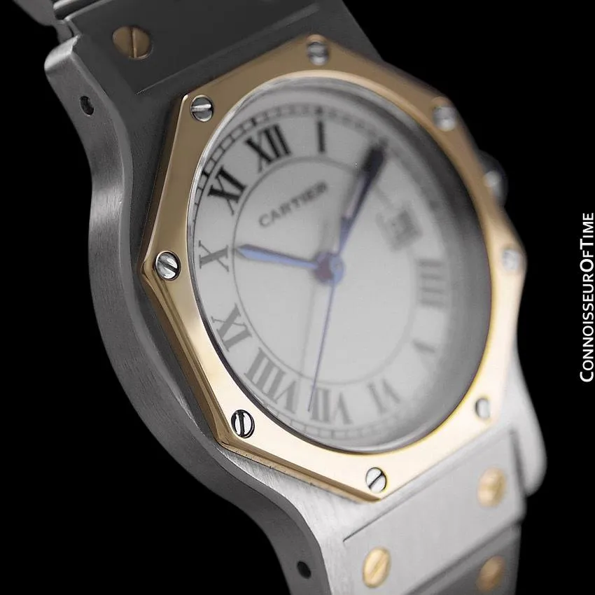Cartier Santos Octagon Mens Unisex Watch, Automatic - Stainless Steel & 18K Gold