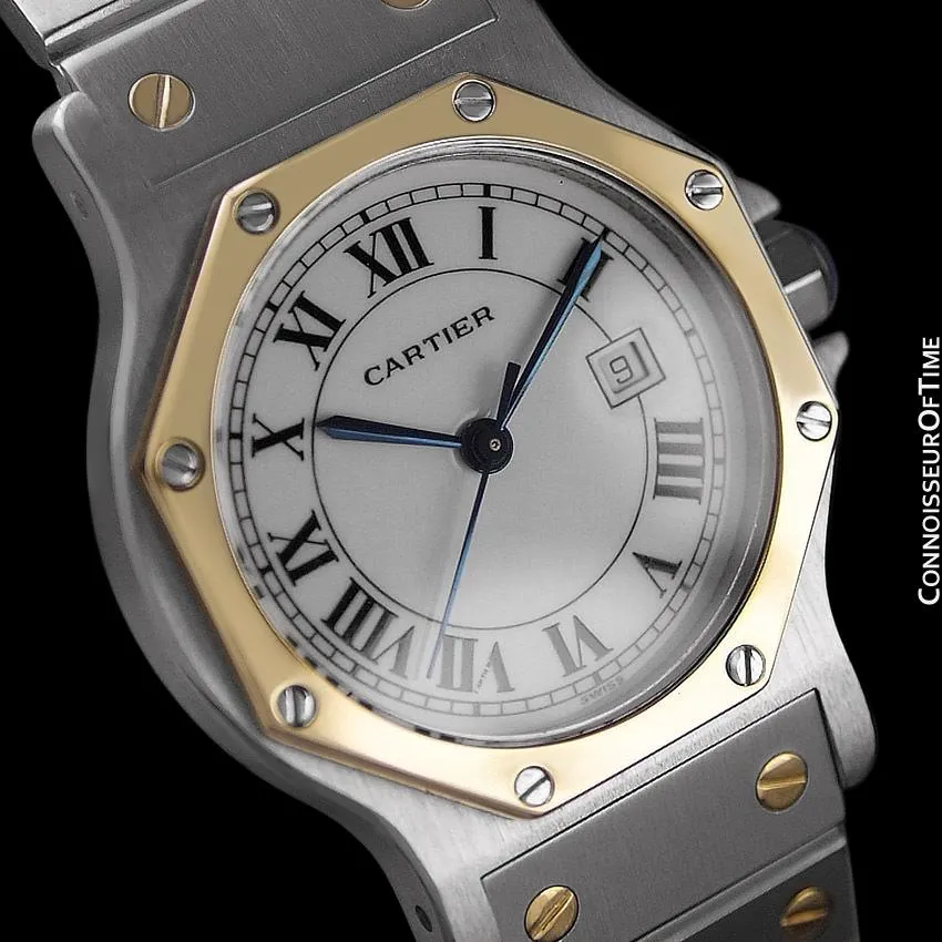 Cartier Santos Octagon Mens Unisex Watch, Automatic - Stainless Steel & 18K Gold
