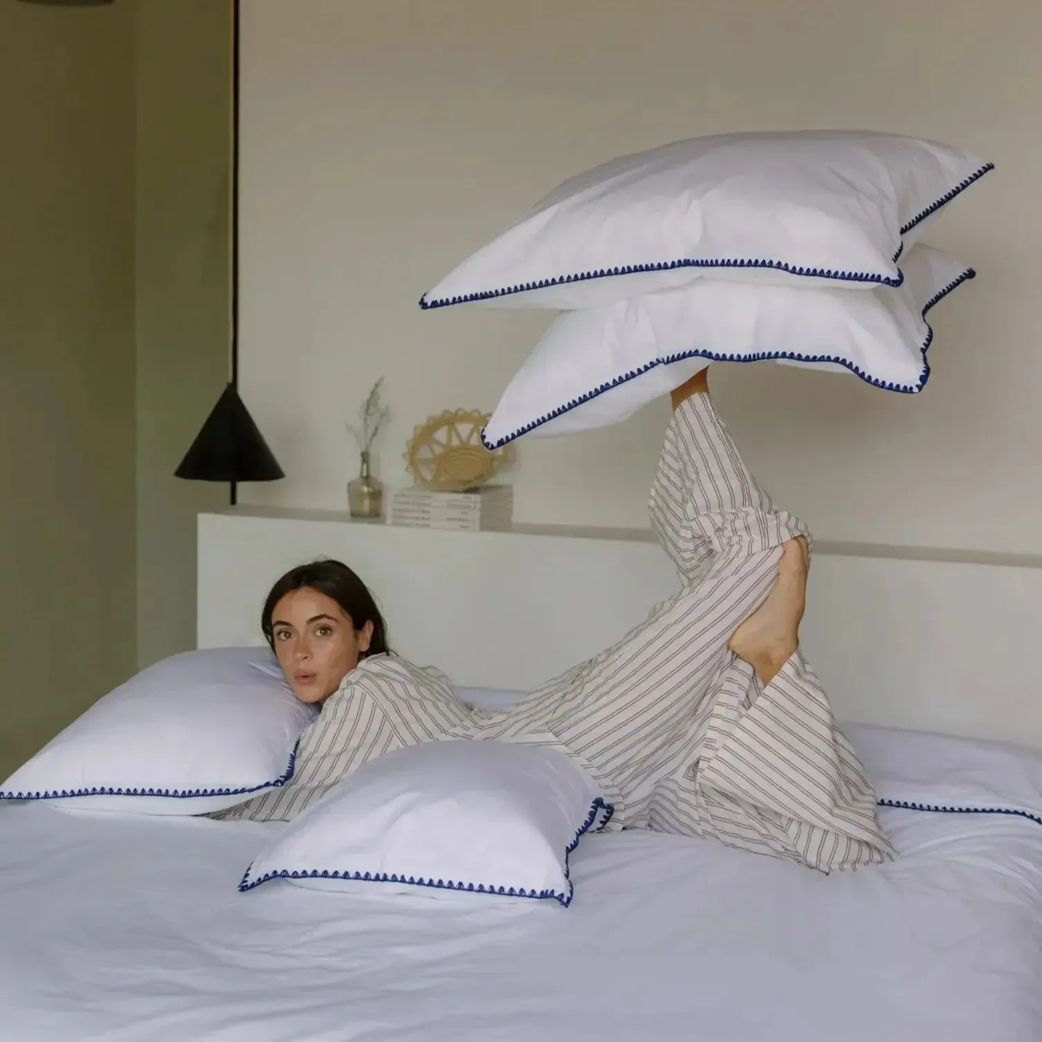Cascais Percale 400TC Duvet Cover - Dark Blue