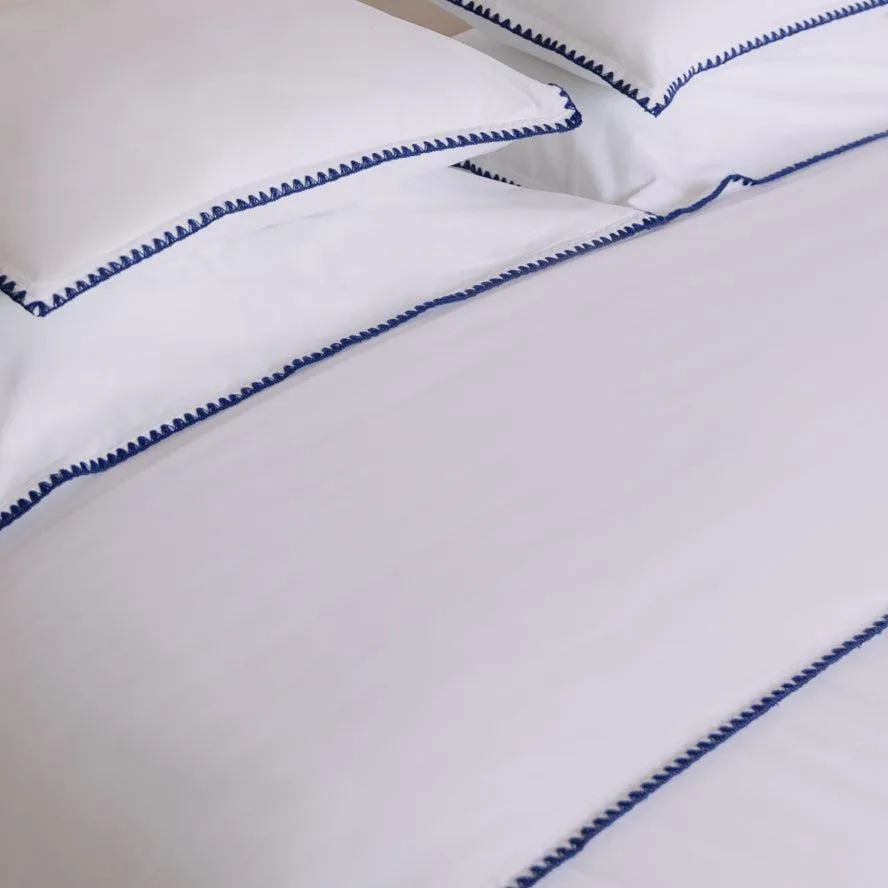 Cascais Percale 400TC Duvet Cover - Dark Blue