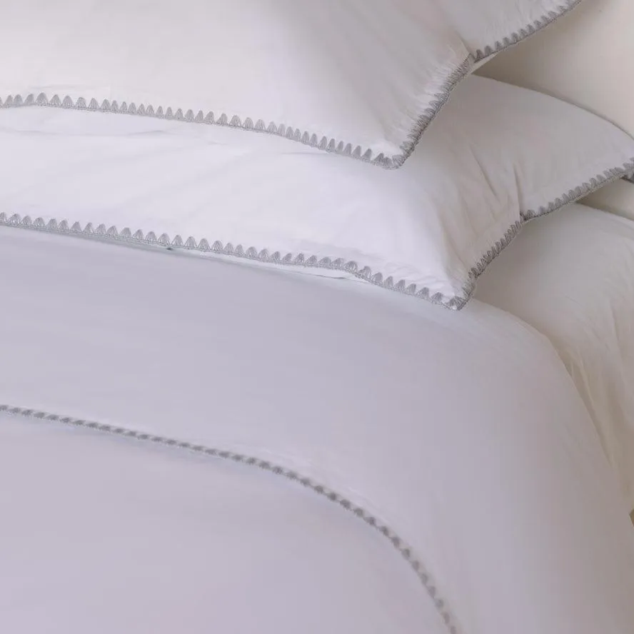 Cascais Percale 400TC Duvet Cover - Grey