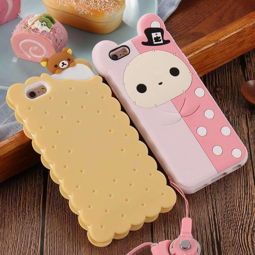 Case Cute 3D Cartoon Biscuit For Apple iPhone 6 6S | Plus 5 5S