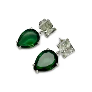 Casey Earrings in Green Quartz