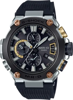 Casio G-Shock MR-G Titanium GPS Fluoro-Rubber Band Black-Gold & Rose-Gold MRG-G2000R-1A