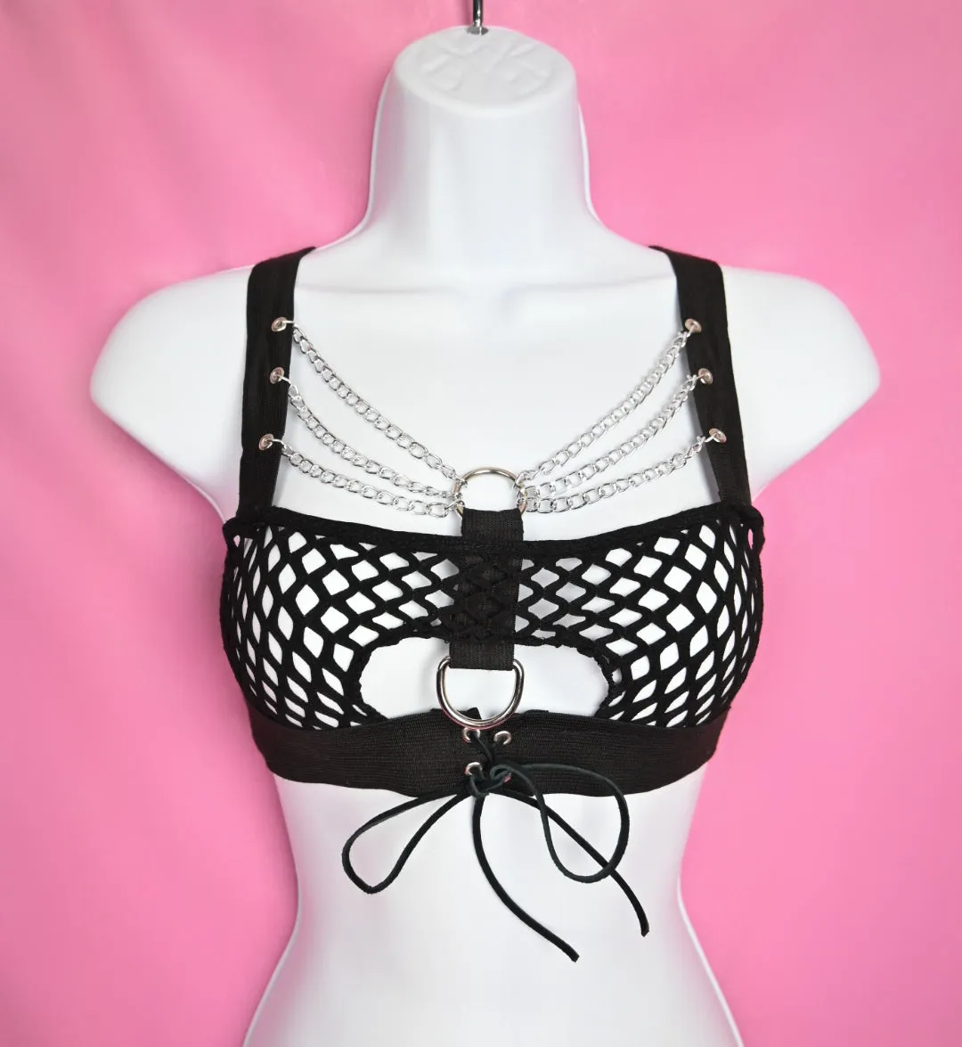 Cassandra fishnet top