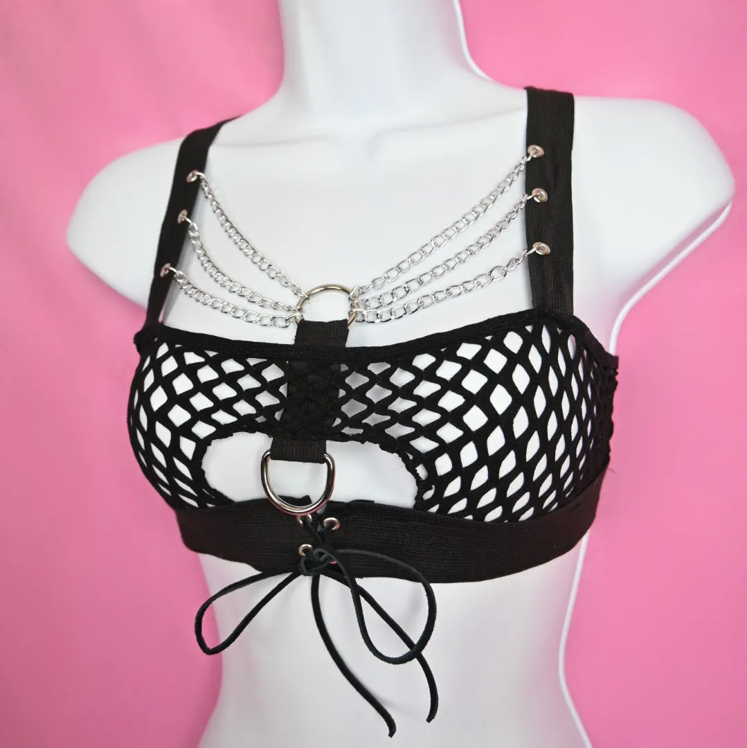 Cassandra fishnet top