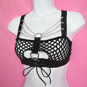 Cassandra fishnet top