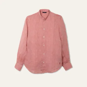 Casual Linen Shirt Coral