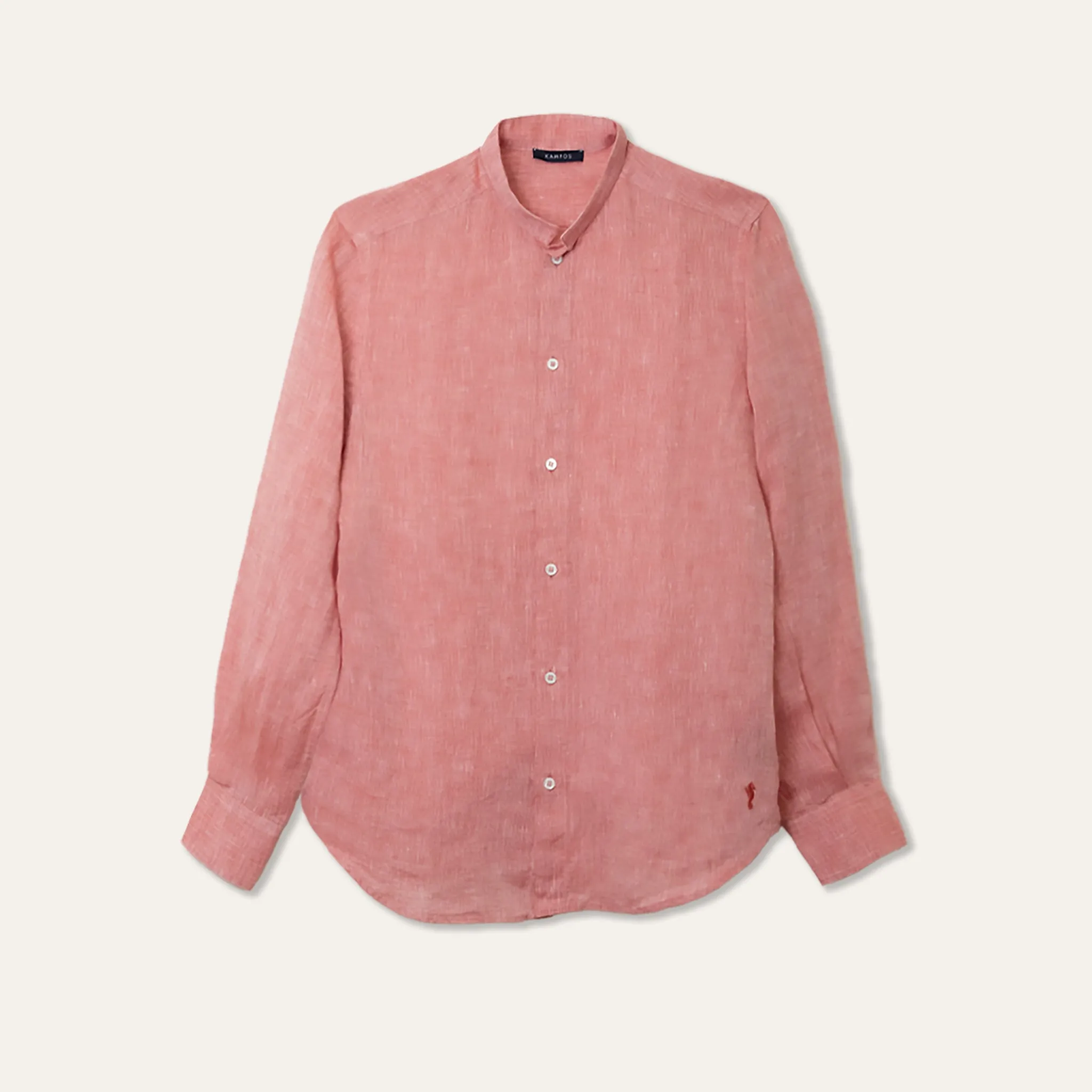 Casual Linen Shirt Coral