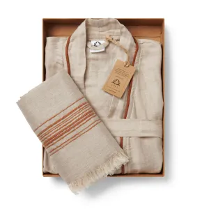 Ceren Luxury Linen Gift Set - Tobacco
