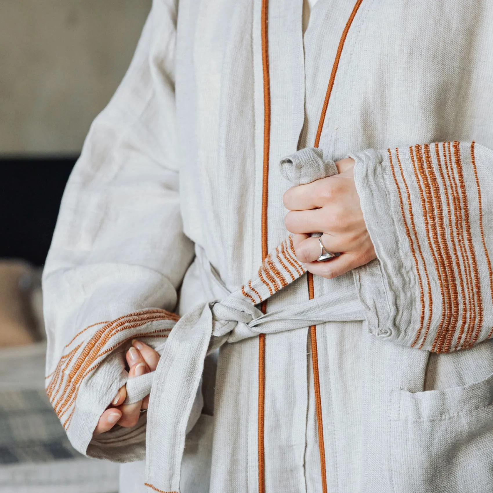 Ceren Luxury Linen Gift Set - Tobacco