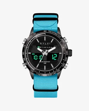 Certified Imperfect Hawk Black Sky Blue Nylon