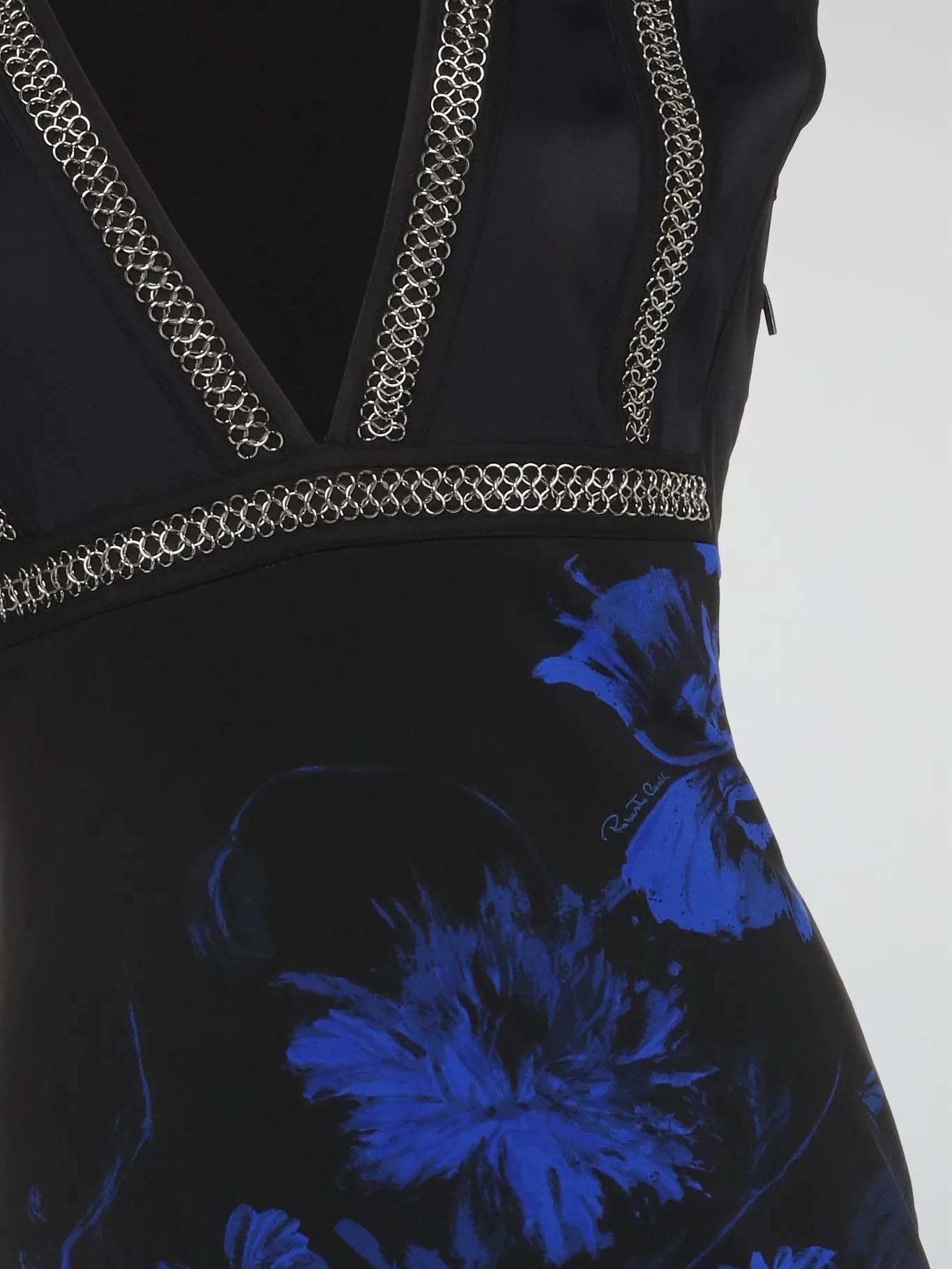Chain Detailed Plunge Dress