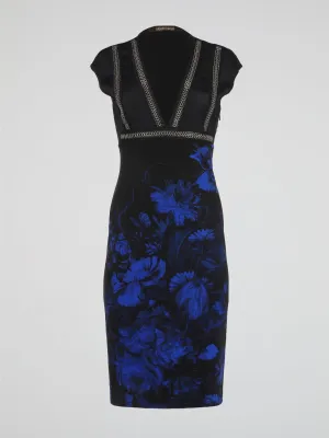 Chain Detailed Plunge Dress