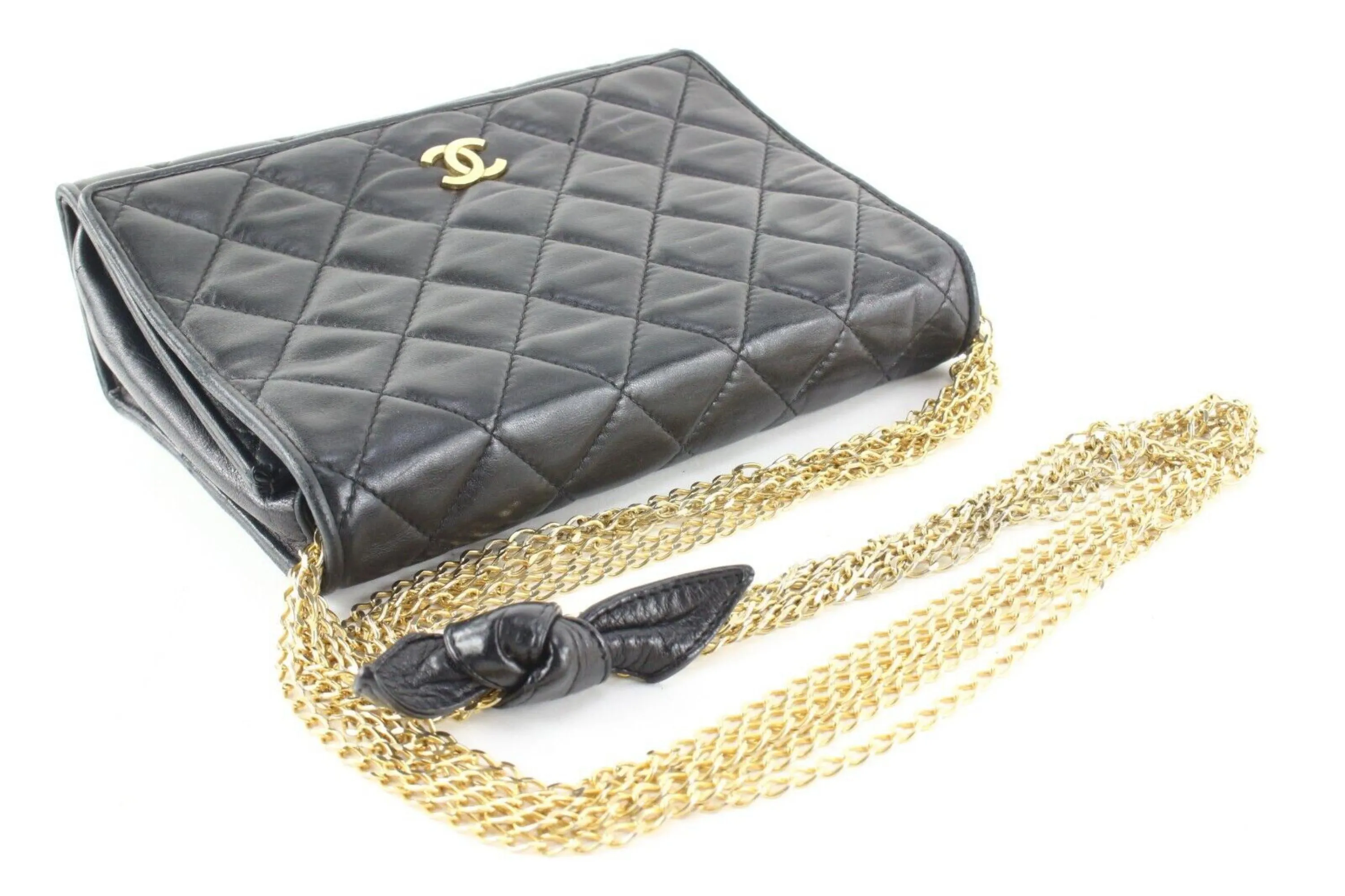 Chanel Black Quilted Lambskin Multi Chain GHW 3CK419C