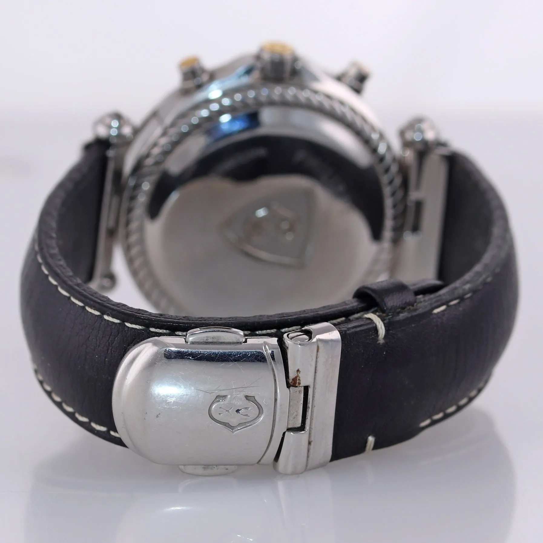 Charriol Venturi 60.95 Chronograph Date Stainless Steel 40mm White Dial Watch