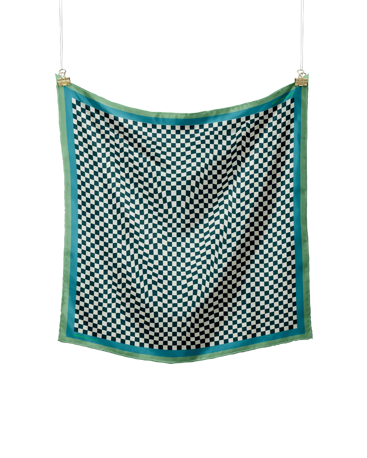 Check Silk Scarf