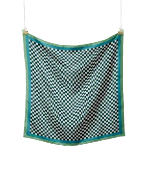 Check Silk Scarf