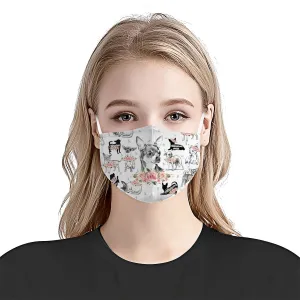 Chihuahua Floral Vintage EZ07 1806 Face Mask